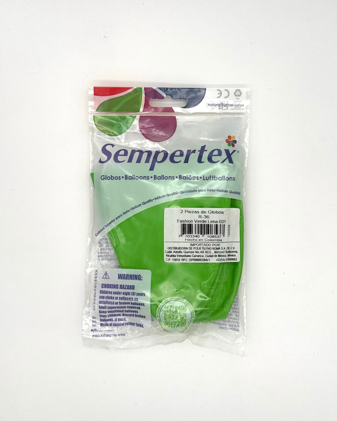 Fashion Verde Lima 36" (Bolsa 2pzs) Sempertex