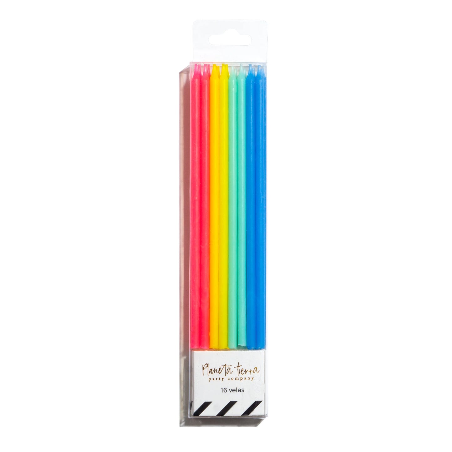 Velas de Cumpleaños Rainbow 16pz