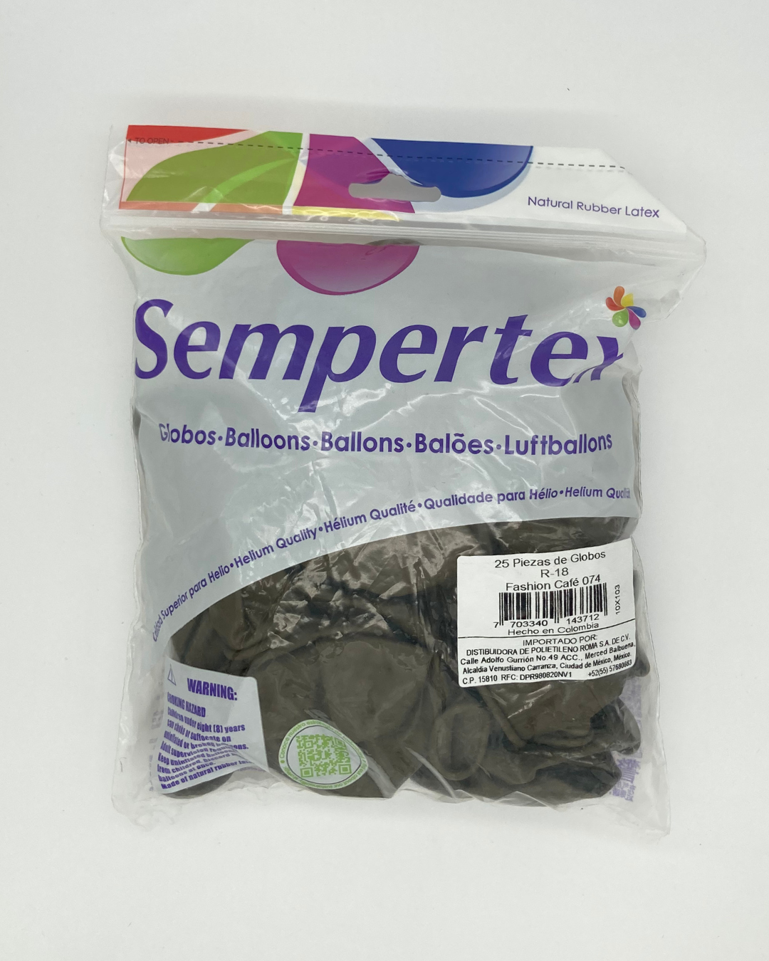 Fashion Café 18" (Bolsa 25pzs) Sempertex