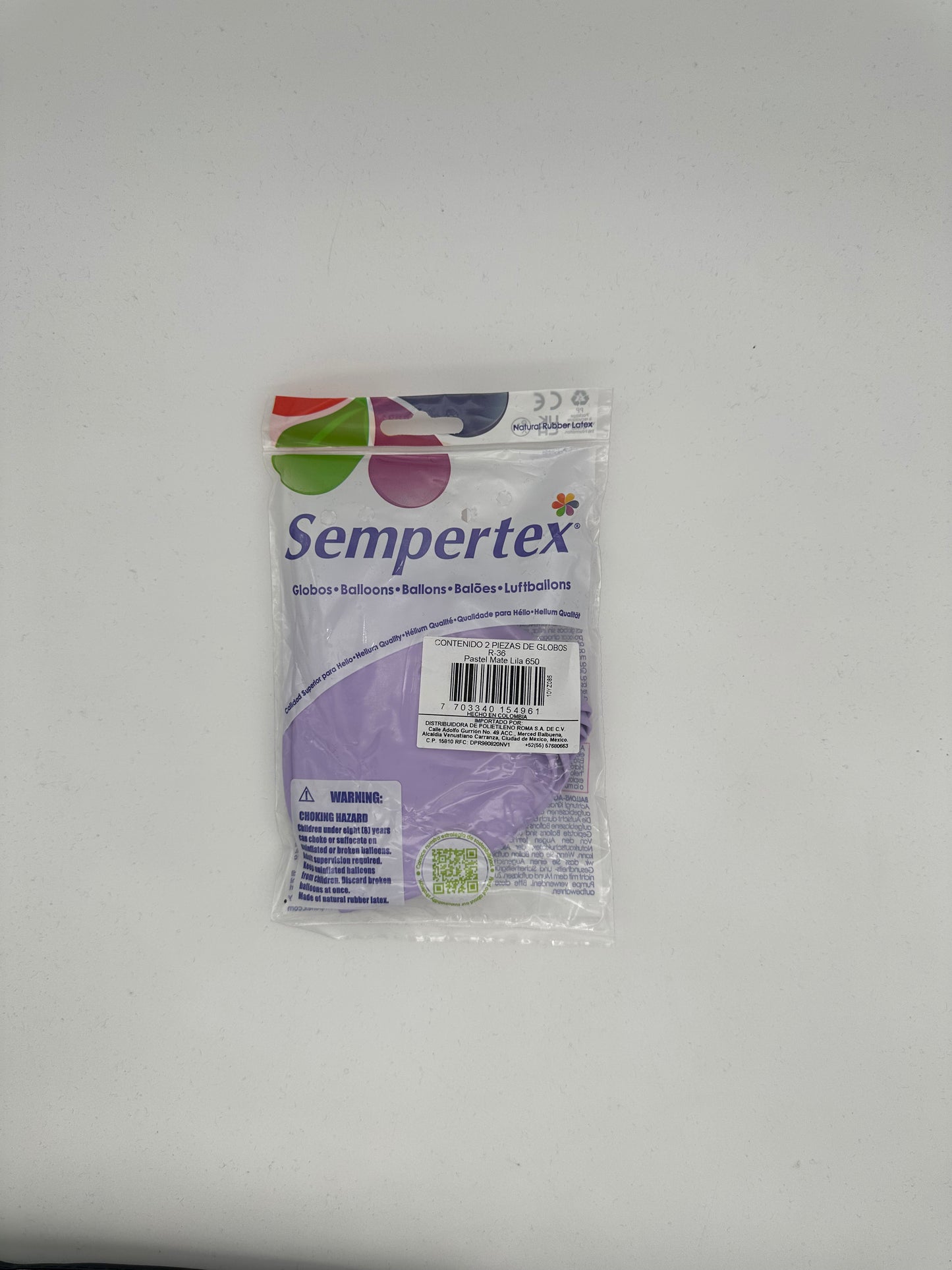 Pastel Mate 36" Sempertex (Bolsa 2pzs)