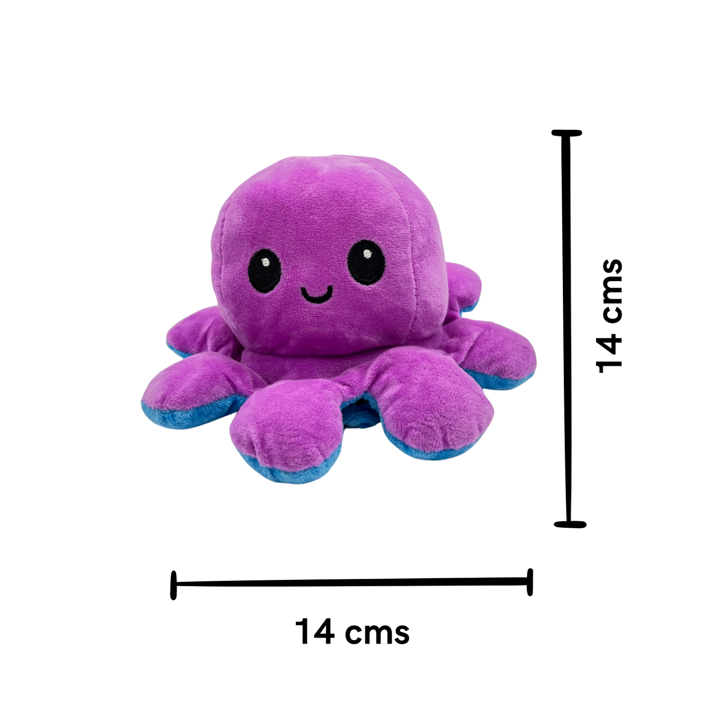Peluche Pulpo Reversible Morado/ Azul