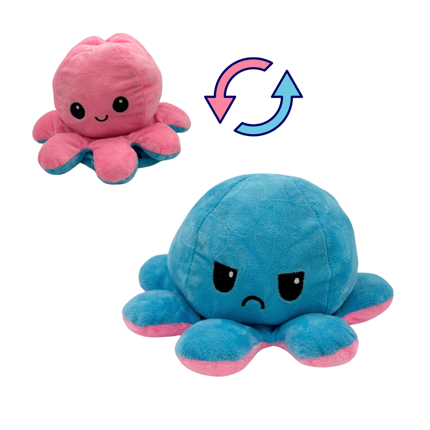 Peluche Pulpo Reversible Rosa/ Azul
