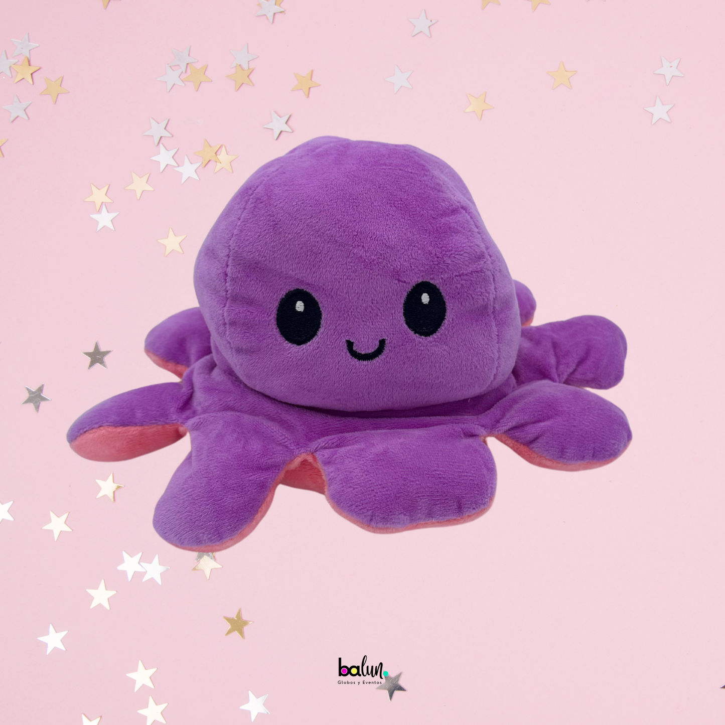 Peluche Pulpo Reversible Morado/ Rosa