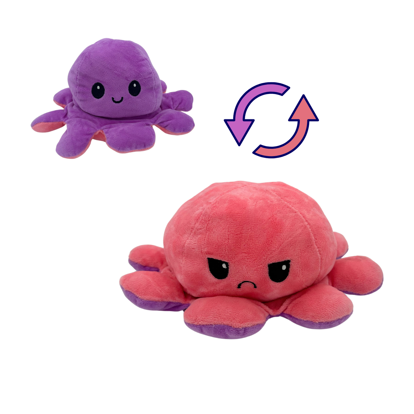 Peluche Pulpo Reversible Morado/ Rosa