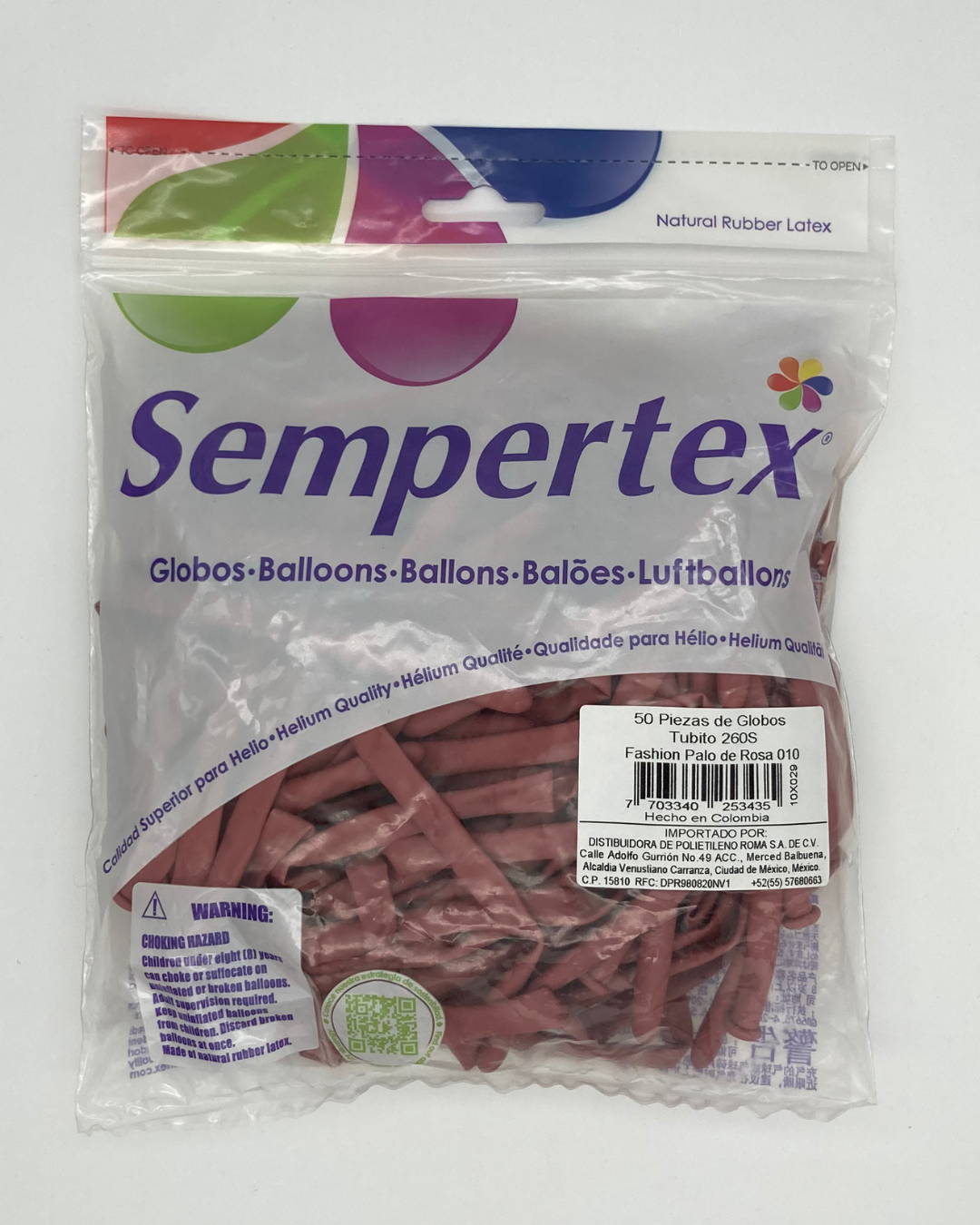 Fashion Palo de Rosa T260 (Bolsa 50pzs) Sempertex