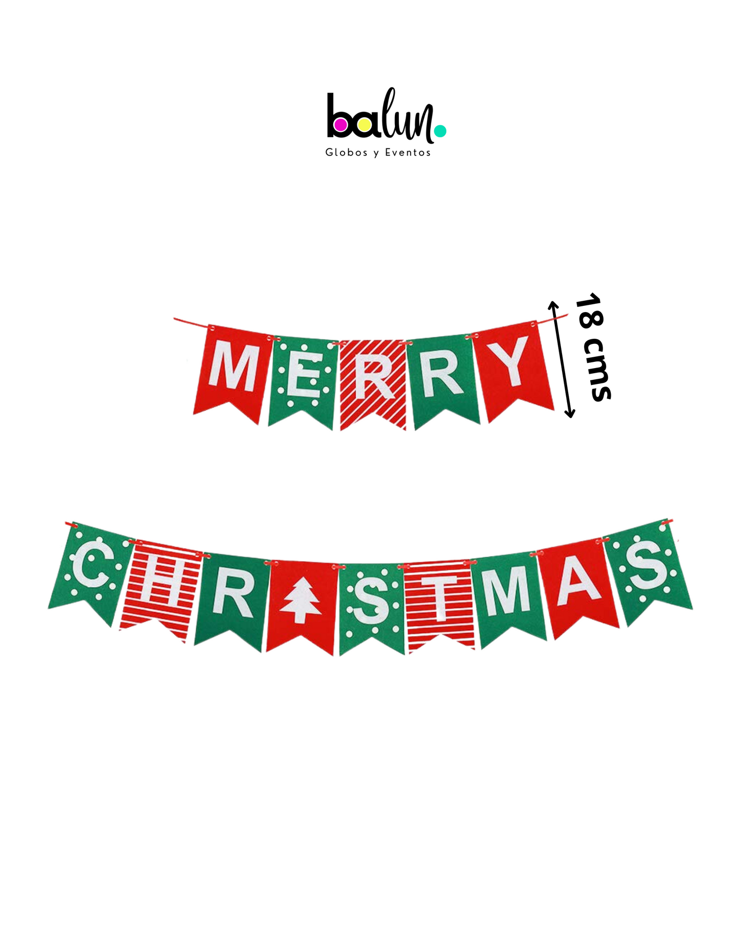 Banner Banderín Merry Christmas