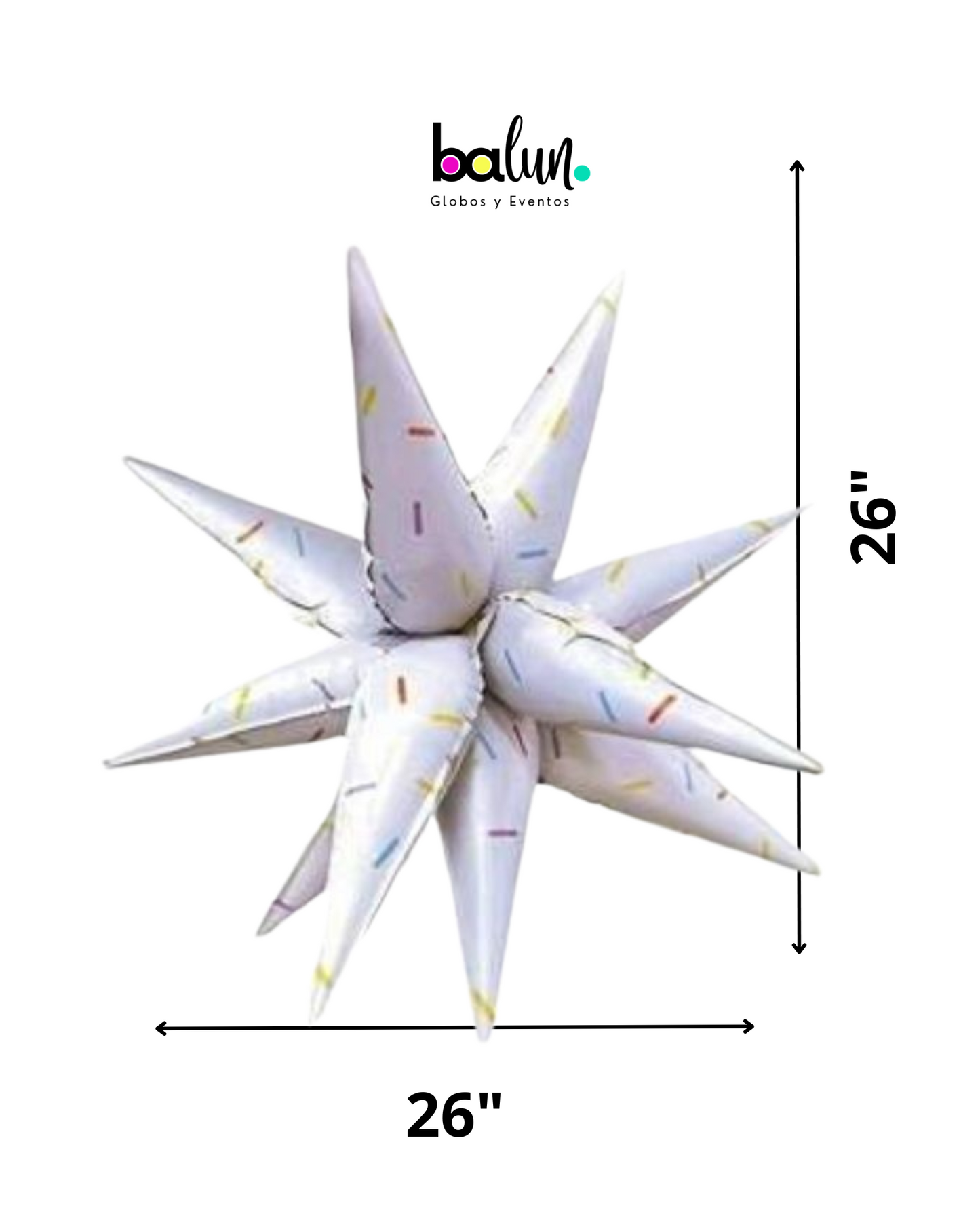 Estrella de 12 Picos 26" Sprinkles