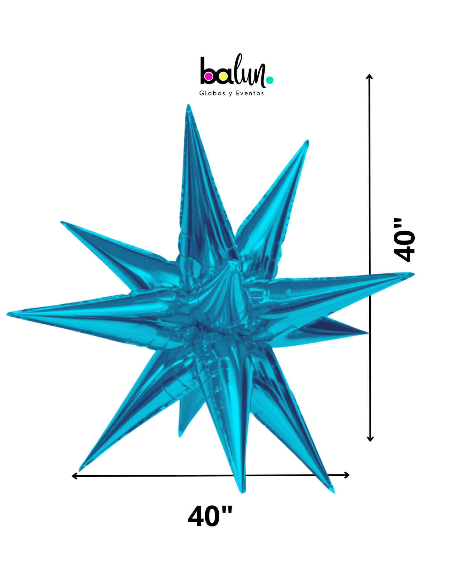 Estrella de 12 Picos 40" Aqua