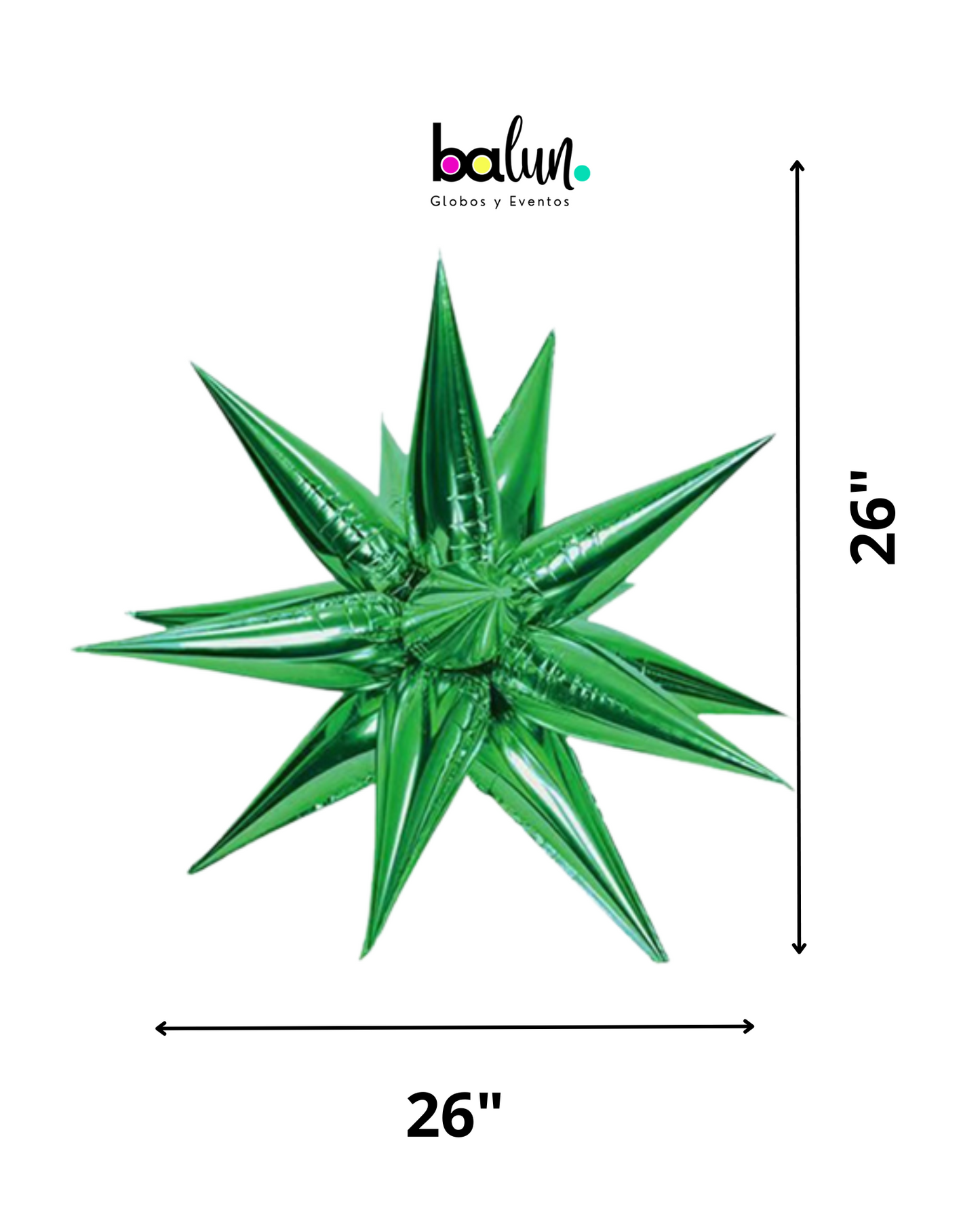 Estrella de 12 Picos 26" Verde