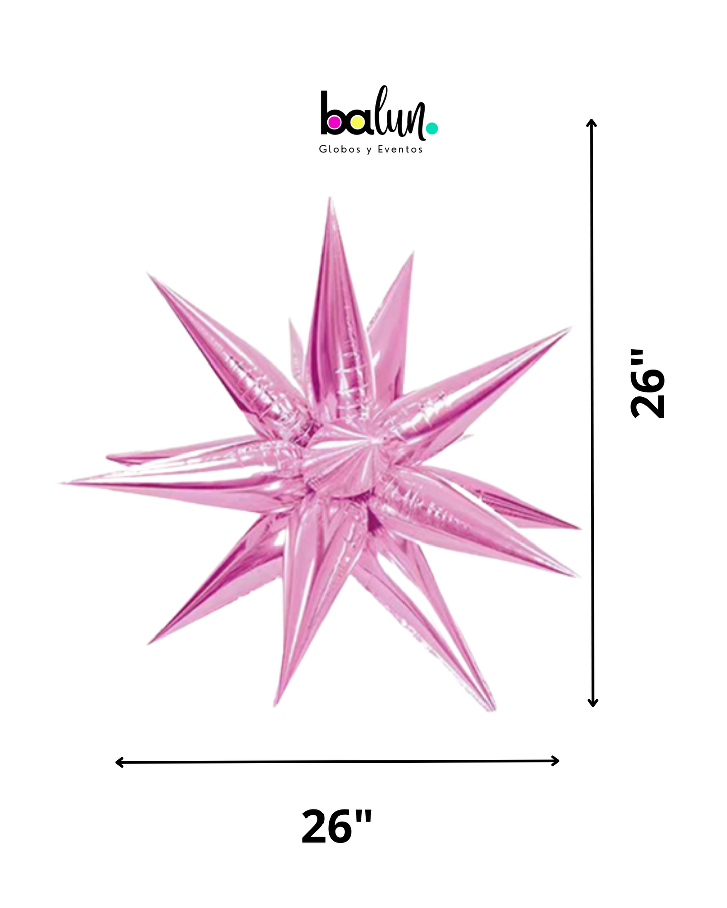 Estrella de 12 Picos 26" Rosa Lila