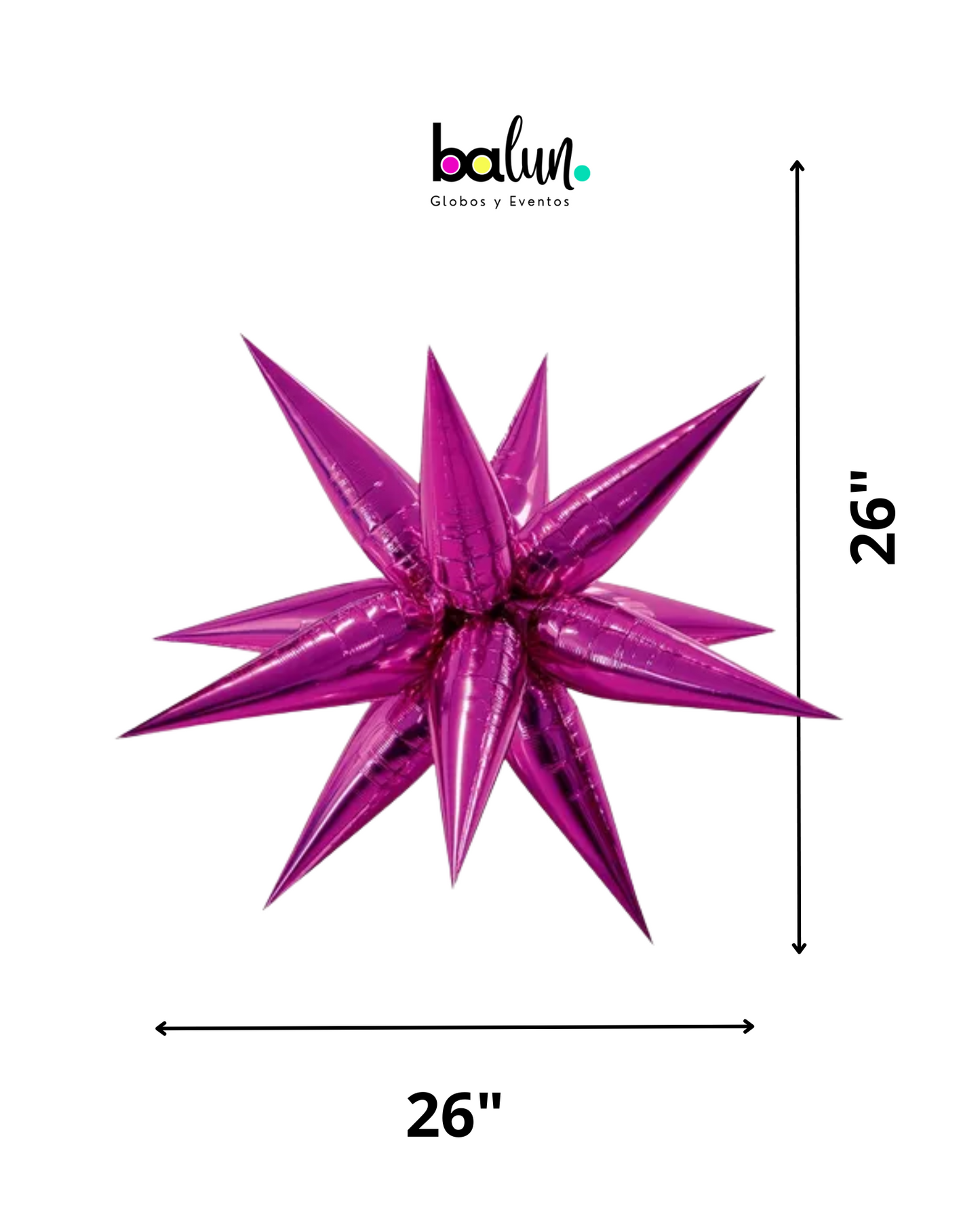 Estrella de 12 Picos 26" Malva