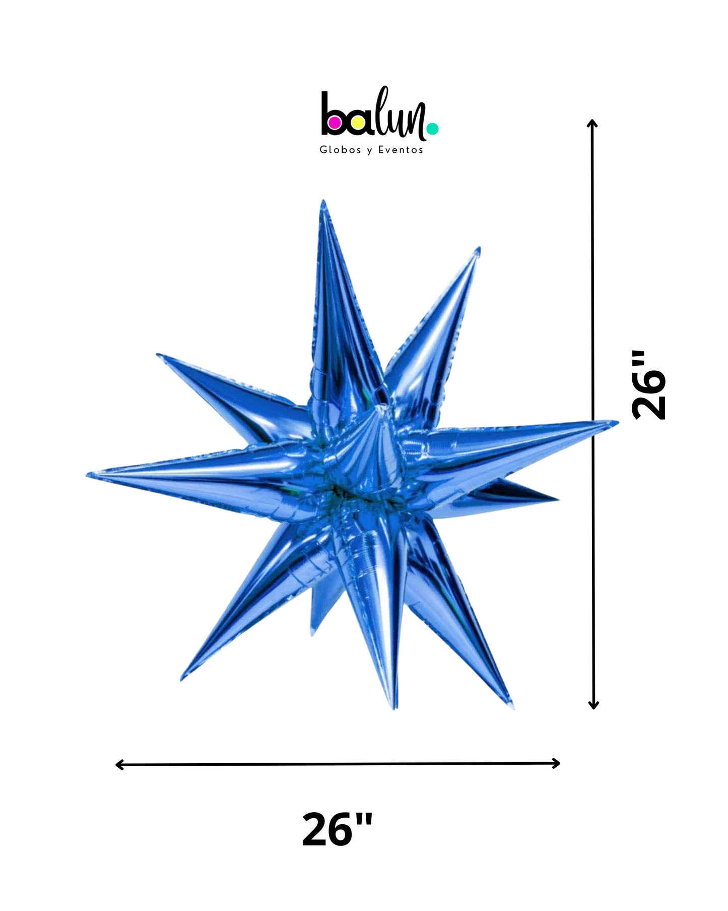 Estrella de 12 Picos 26" Azul