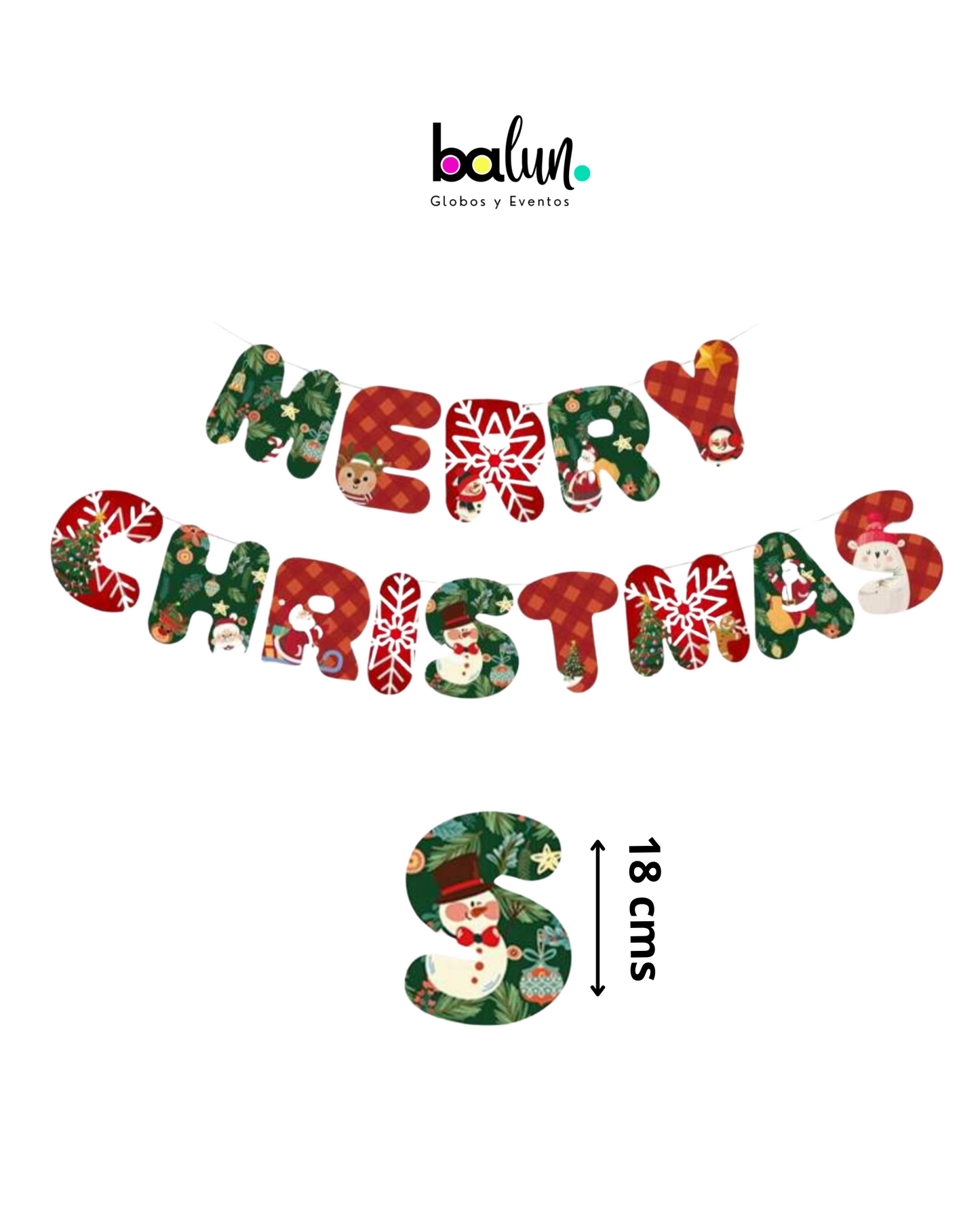 Banner Banderín Merry Christmas