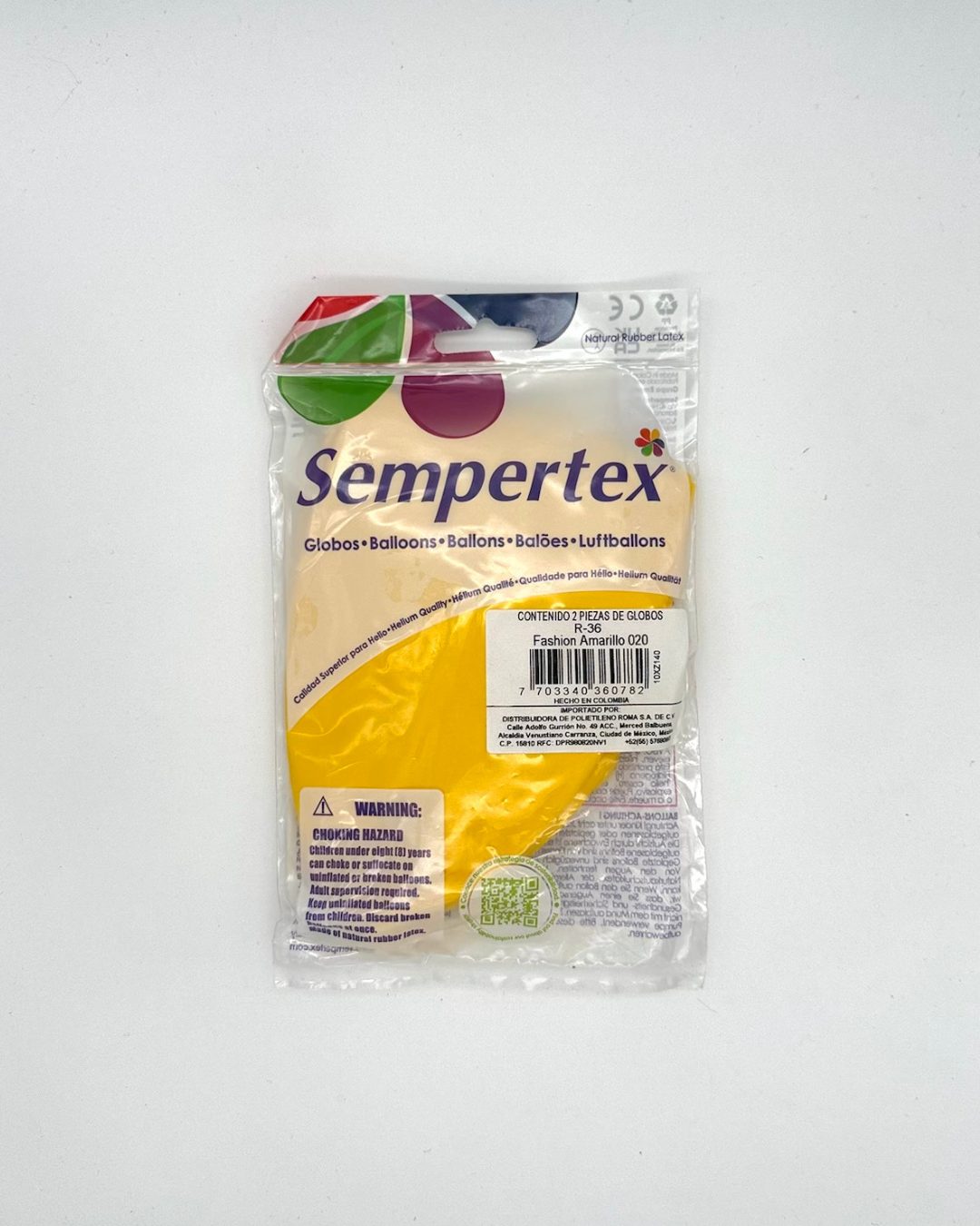 Fashion Amarillo 36" (Bolsa 2pzs) Sempertex