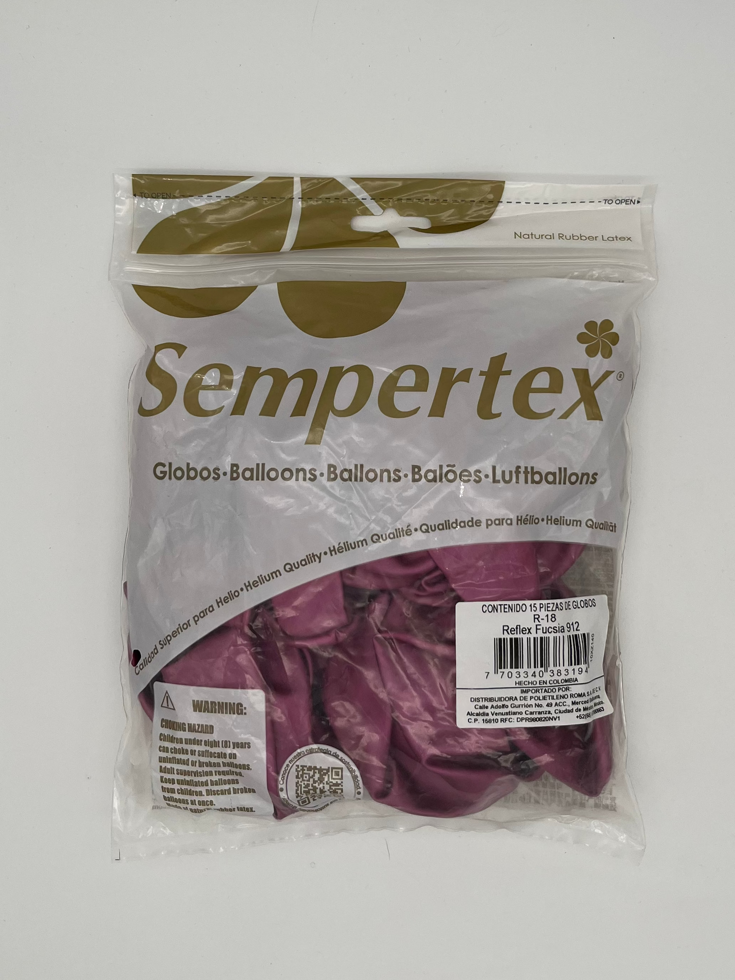 Reflex Fucsia 18" (Bolsa 15pzs) Sempertex