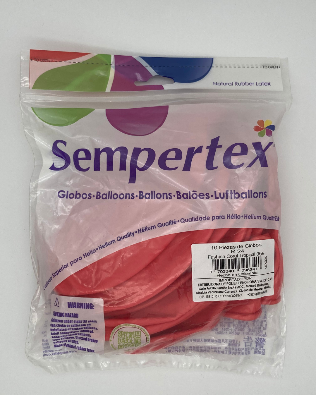 Fashion Coral Tropical 24" (Bolsa 10pzs) Sempertex