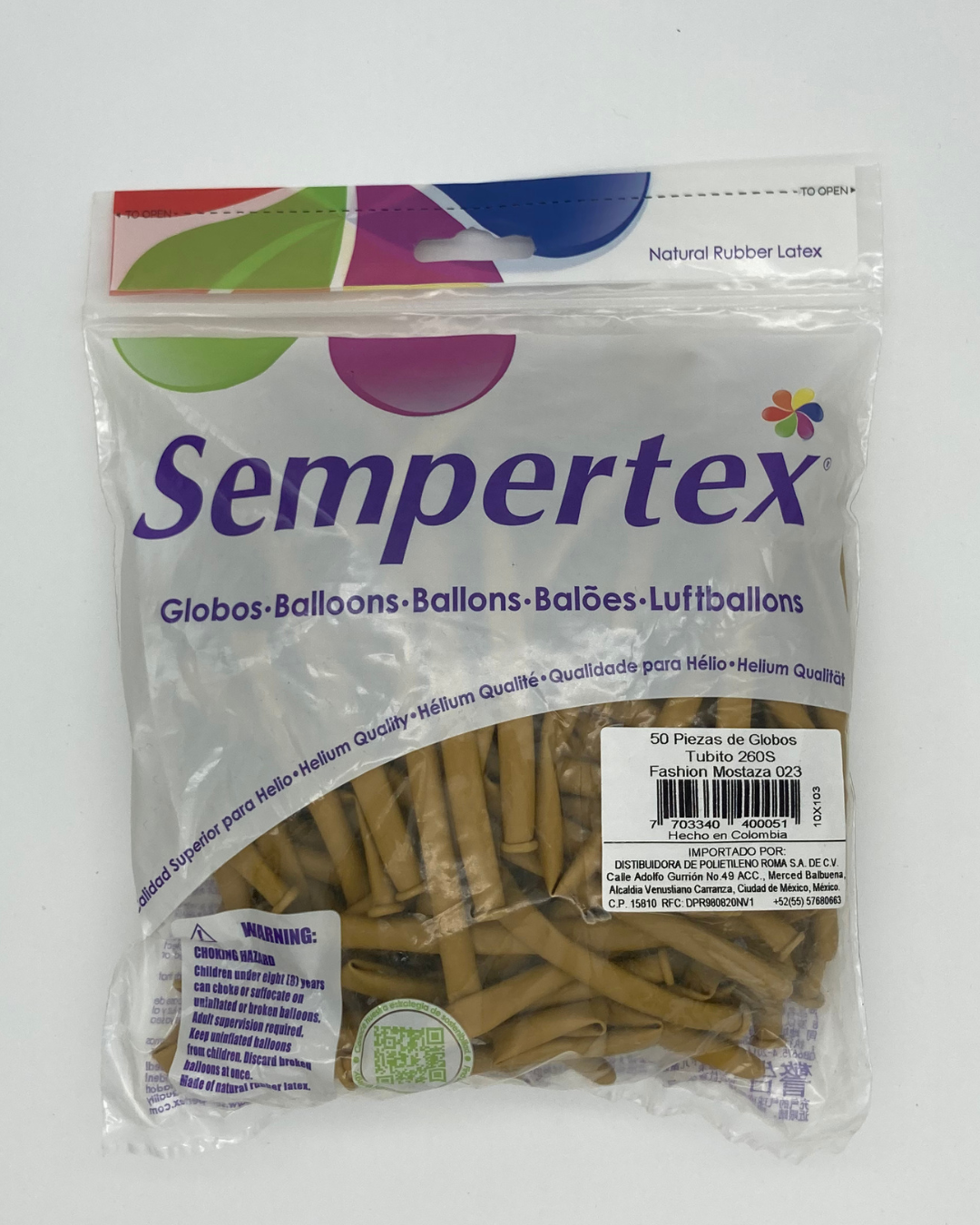 Fashion Mostaza T260 (Bolsa 50pzs) Sempertex