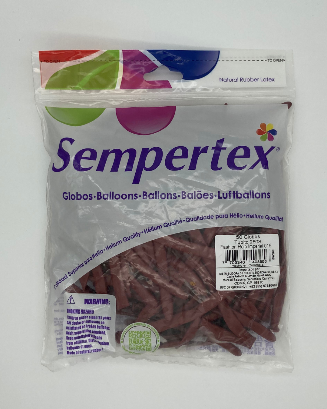 Fashion Rojo Imperial T260 (Bolsa 50pzs) Sempertex