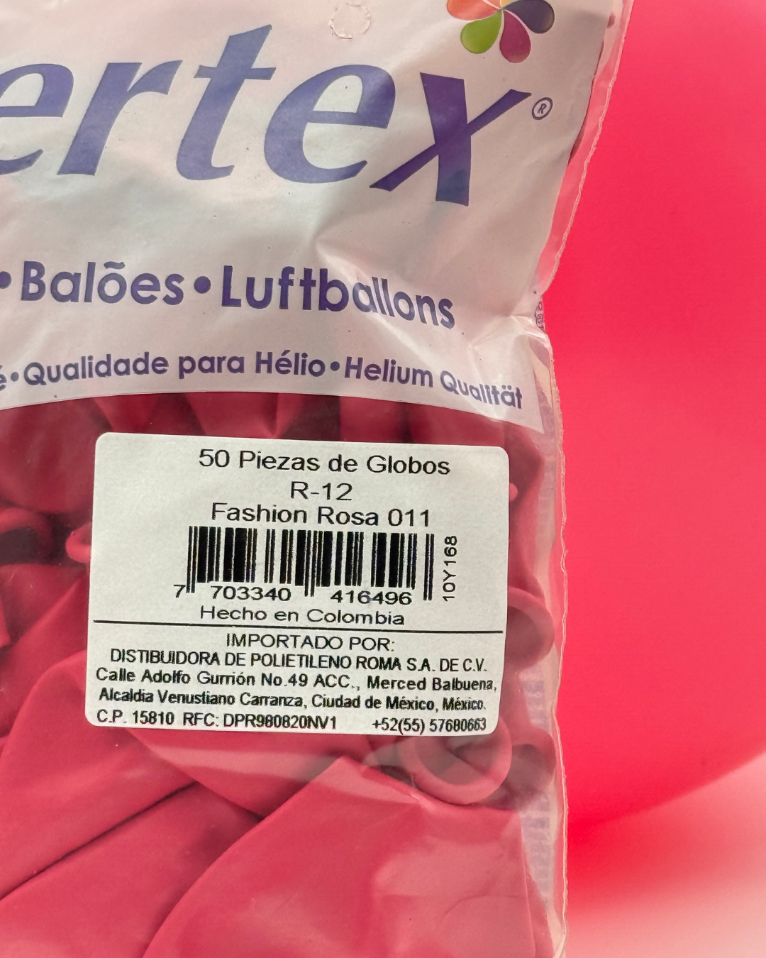 Fashion Rosa 12" (Bolsa 50pzs) Sempertex