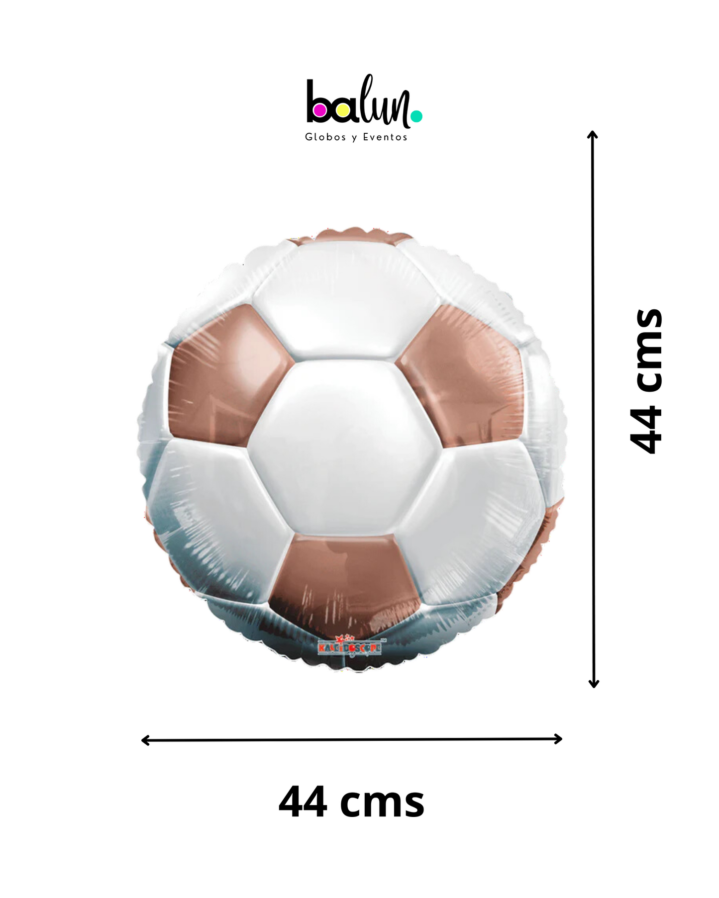 Pelota de Fútbol Soccer 18" Blanco y Rose Gold