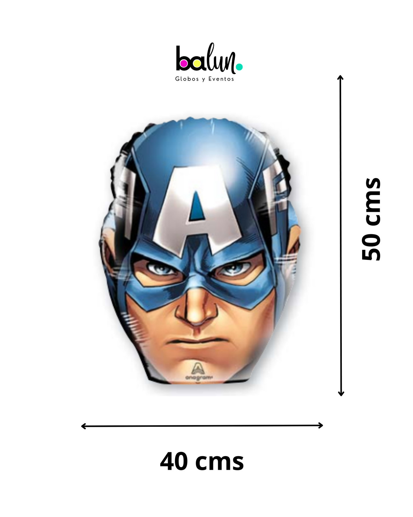 Capitán América Cara 18"