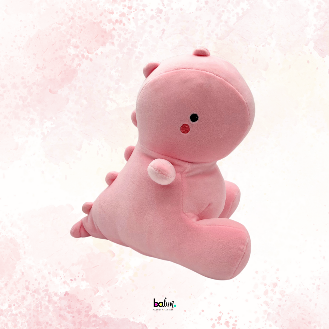 Peluche Dinosaurio Kawaii Rosa Balun Globos y Eventos