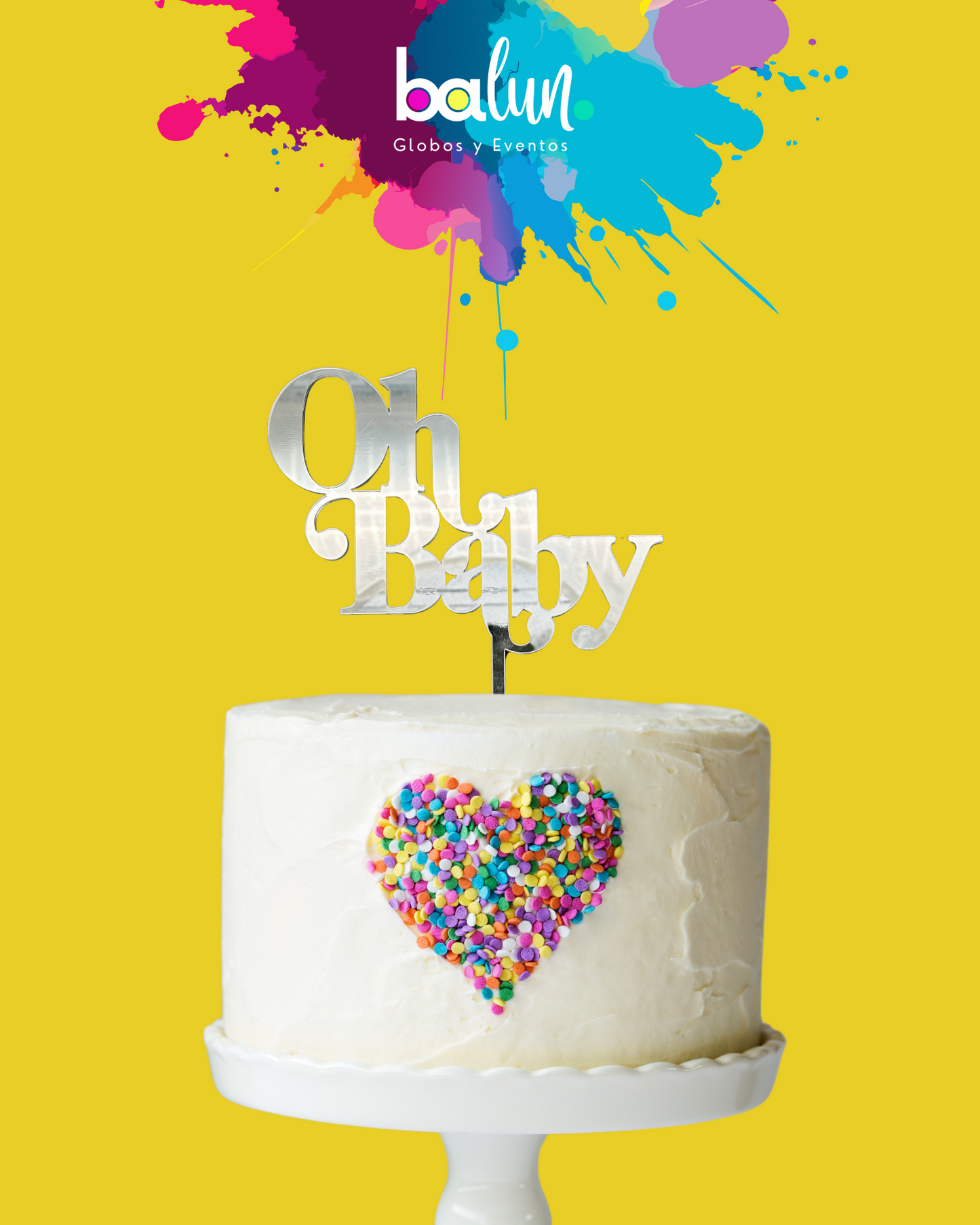Cake Topper Acrílico Oh Baby