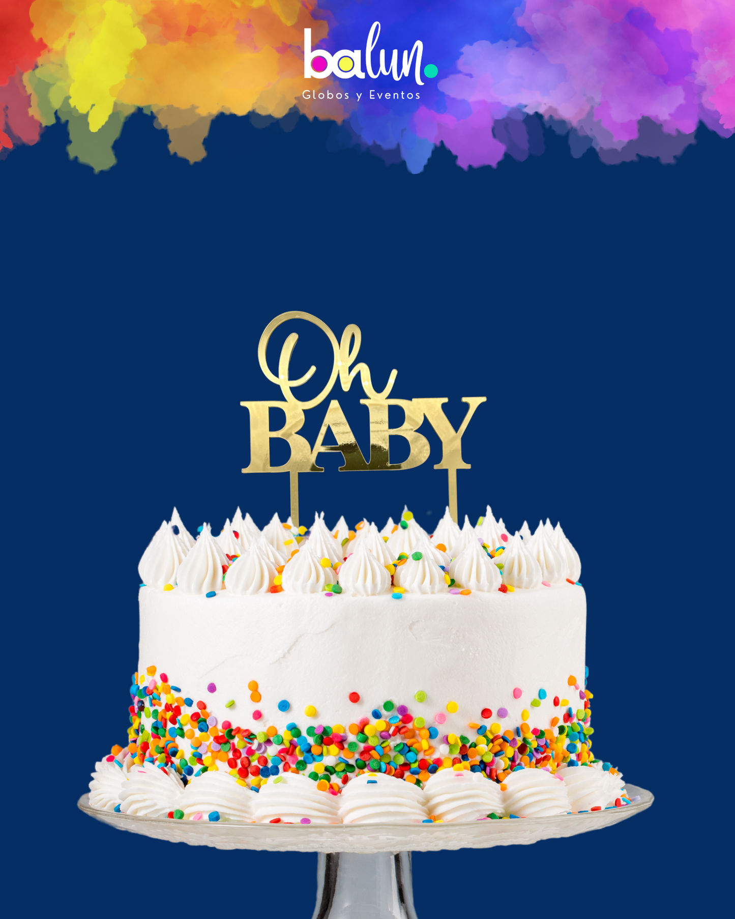 Cake Topper Acrílico Oh Baby