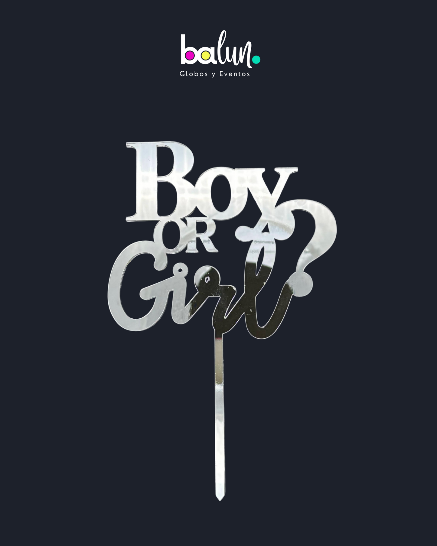 Cake Topper Acrílico Boy or Girl?