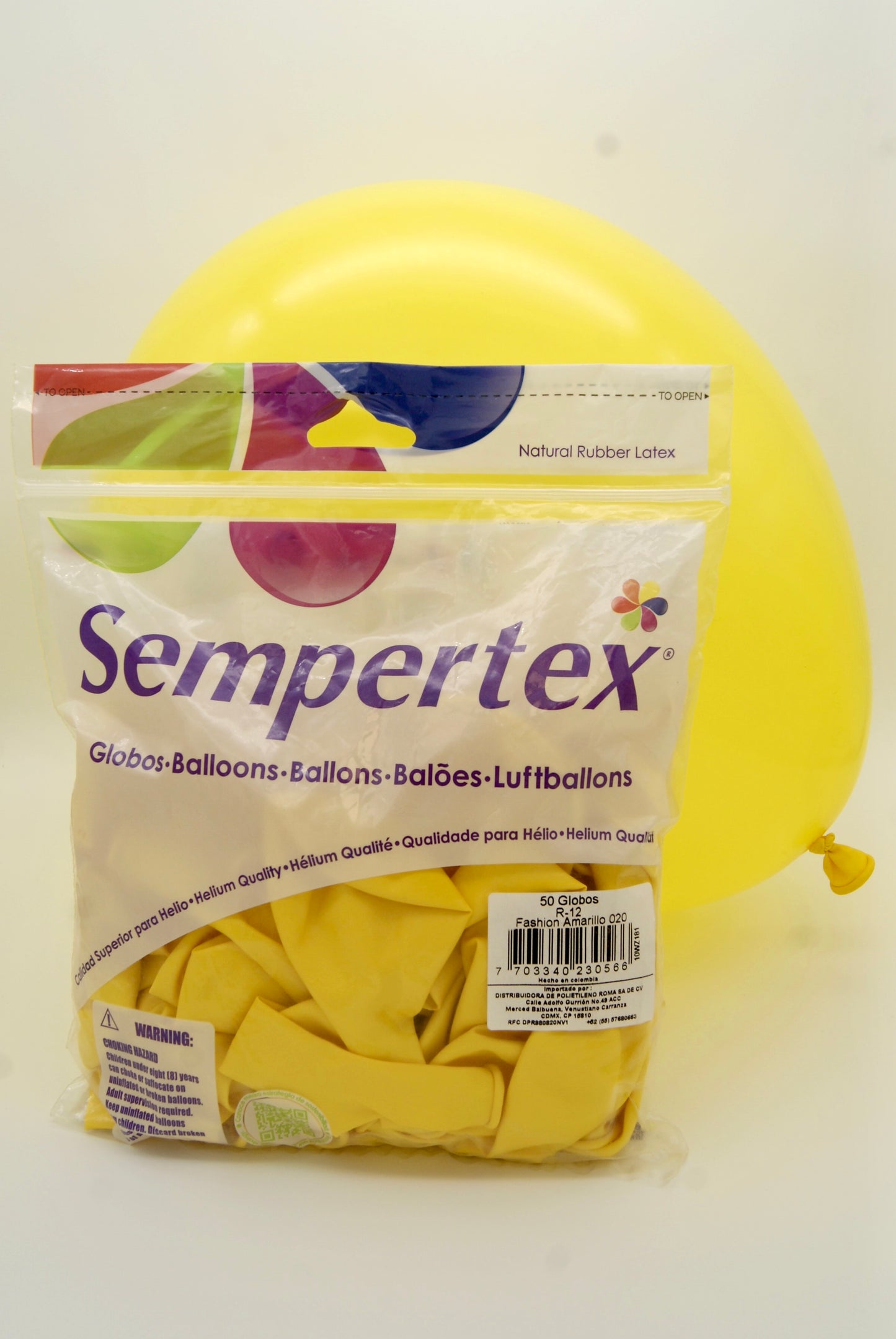 Fashion Amarillo 12" (Bolsa 50pzs) Sempertex