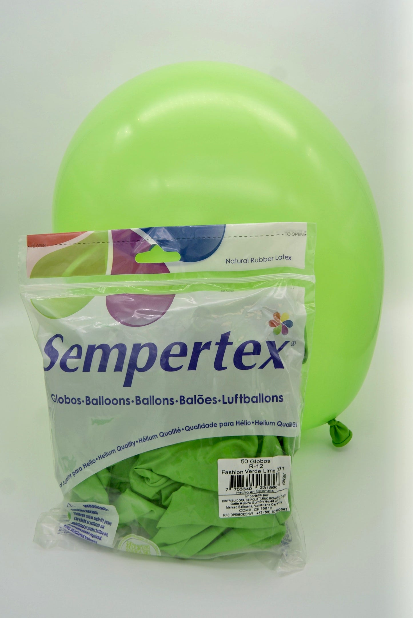 Fashion Verde Lima 12" (Bolsa 50pzs) Sempertex