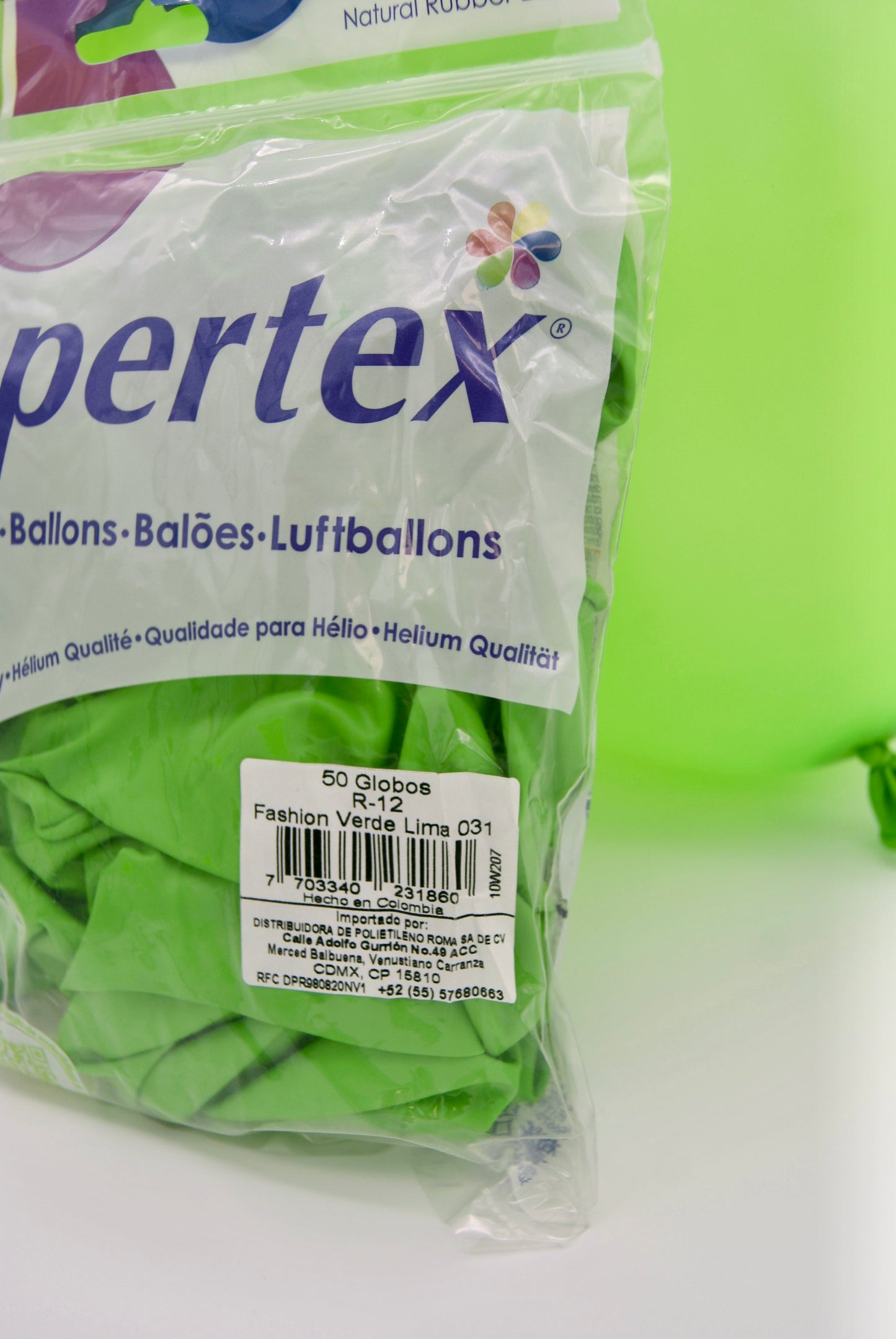 Fashion Verde Lima 12" (Bolsa 50pzs) Sempertex
