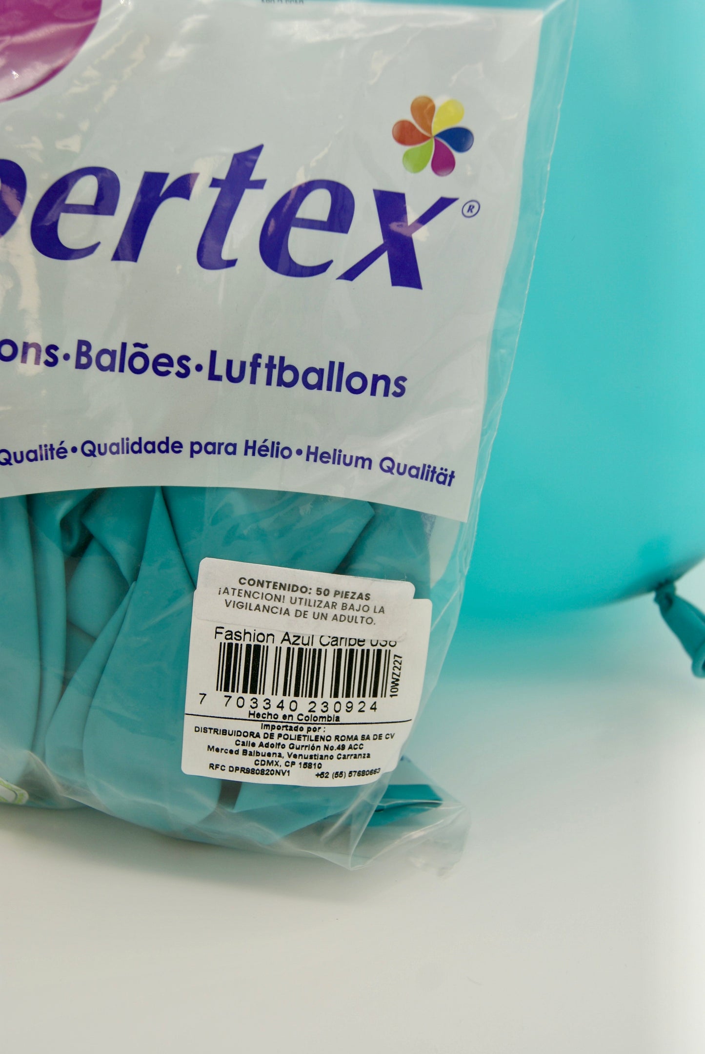 Fashion Azul Caribe 12" (Bolsa 50pzs) Sempertex