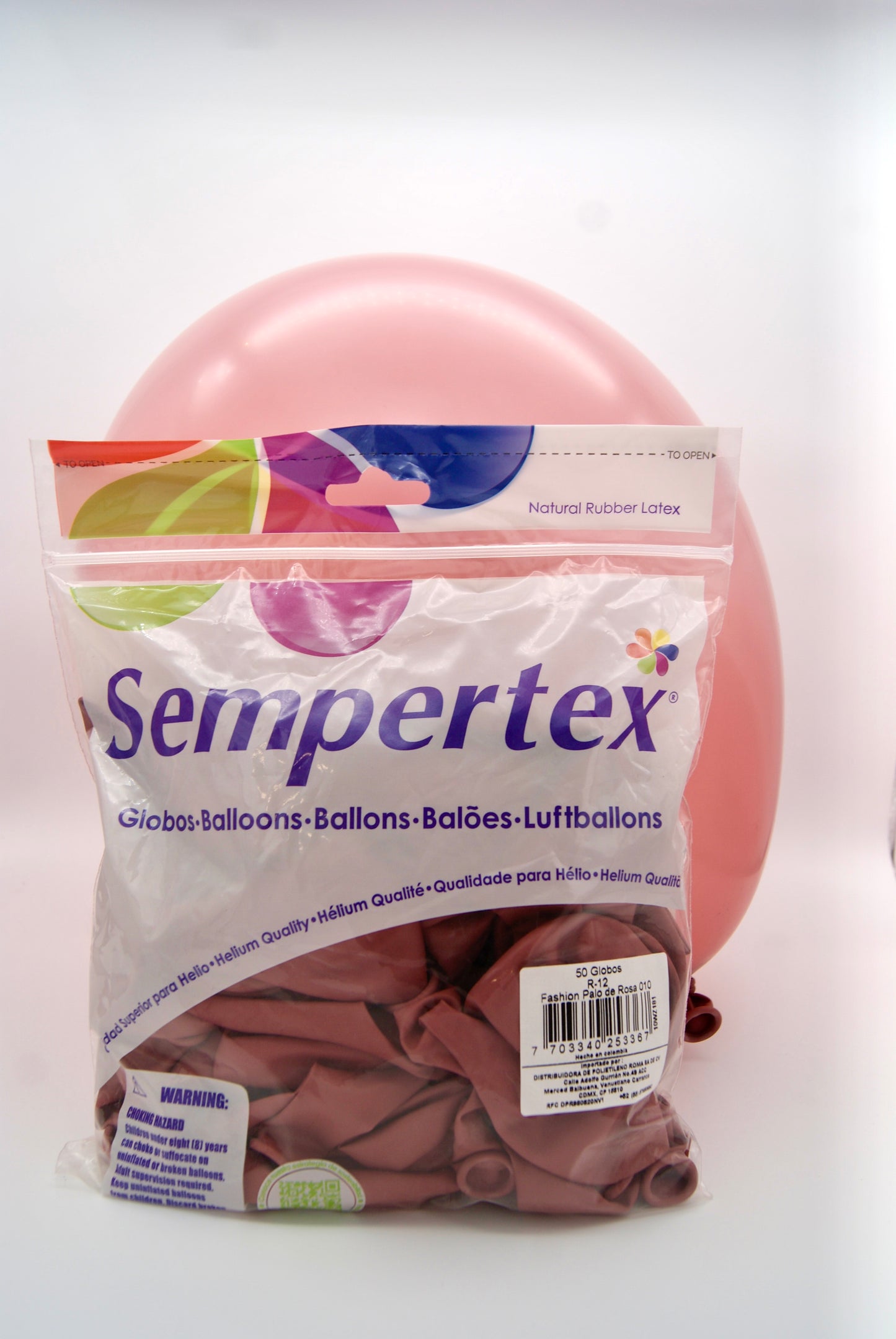 Fashion Palo de Rosa 12" (Bolsa 50pzs) Sempertex