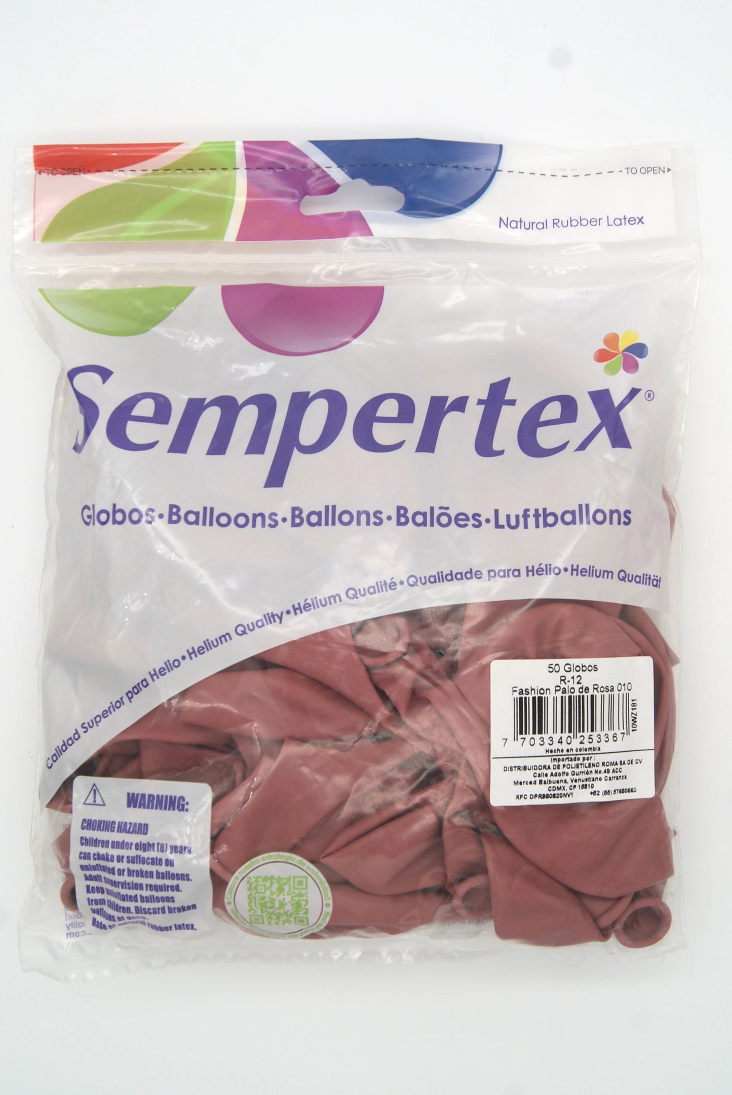 Fashion Palo de Rosa 12" (Bolsa 50pzs) Sempertex