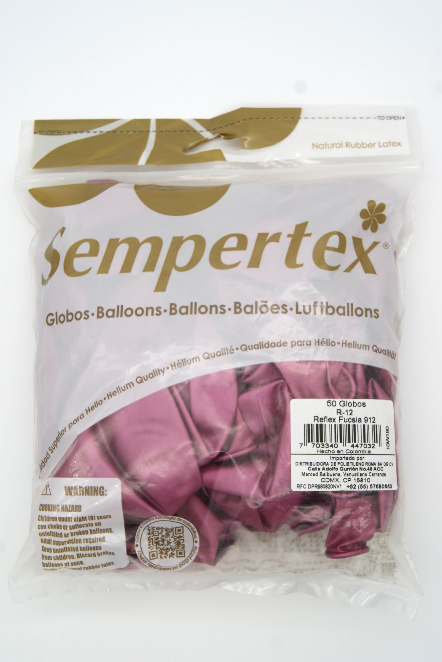 Reflex Fucsia 12" (Bolsa 50pzs) Sempertex