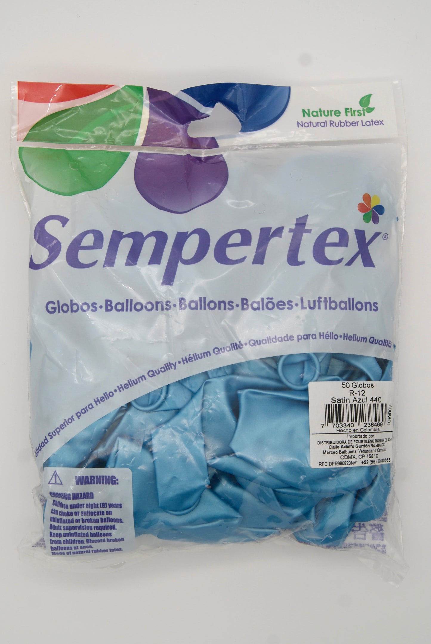 Satín Azul 12" (Bolsa 50pzs) Sempertex