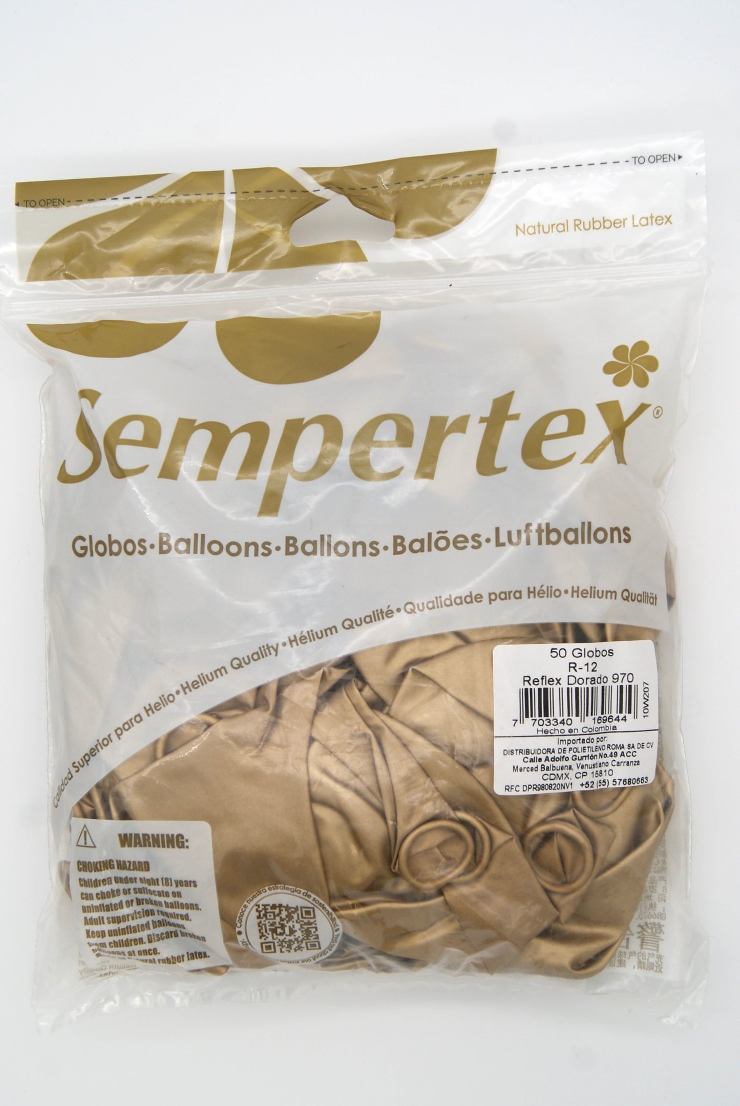Reflex Dorado 12" (Bolsa 50pzs) Sempertex