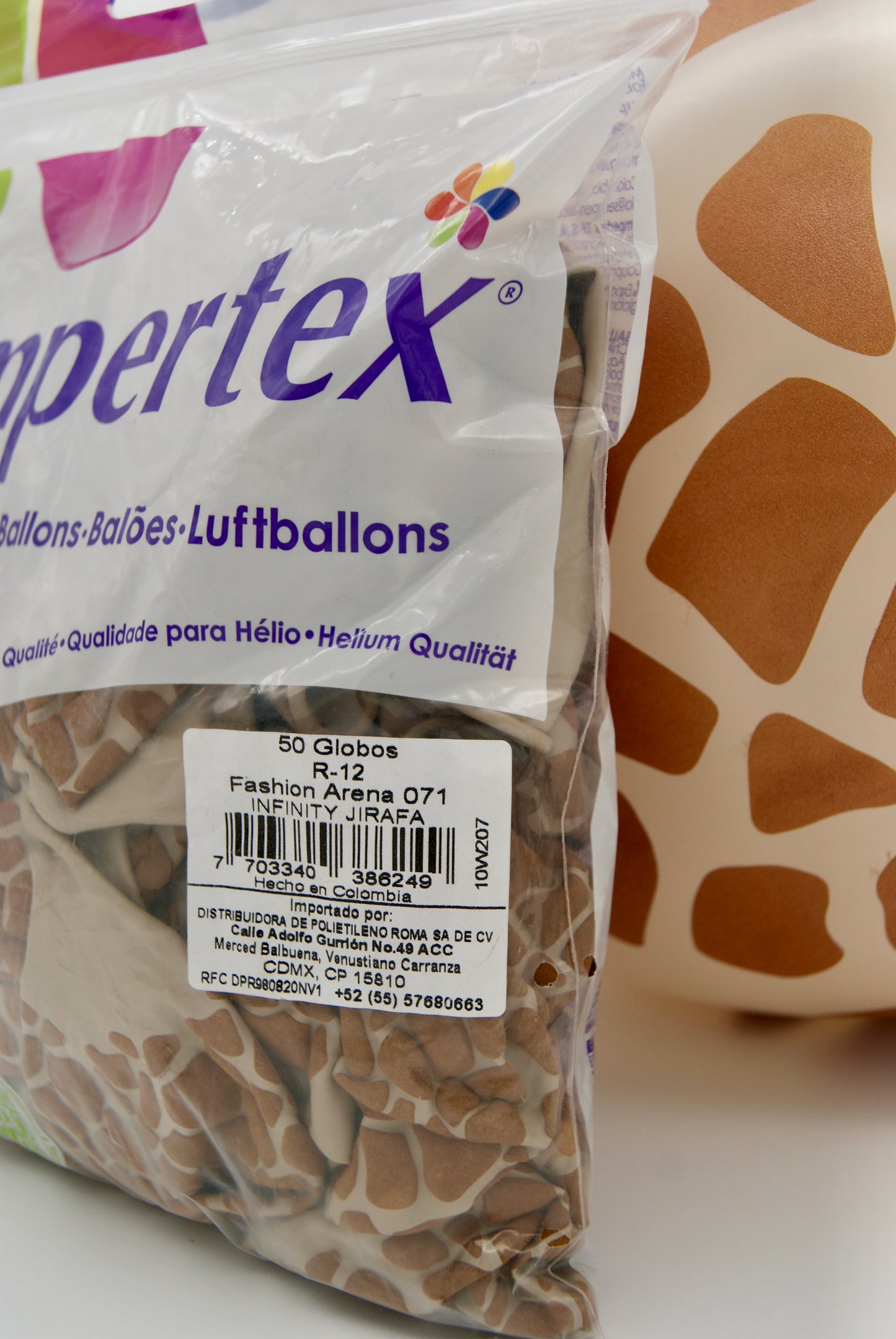 Infinity Jirafa Fashion Arena 12" (Bolsa 50pzs) Sempertex