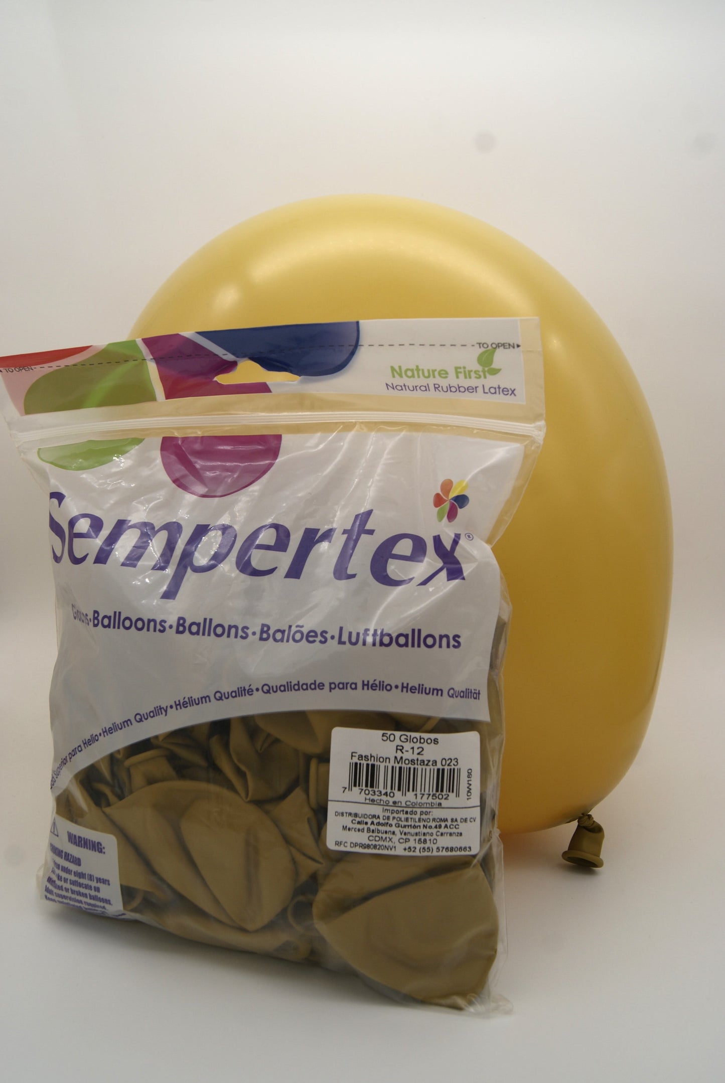 Fashion Mostaza 12" (Bolsa 50pzs) Sempertex