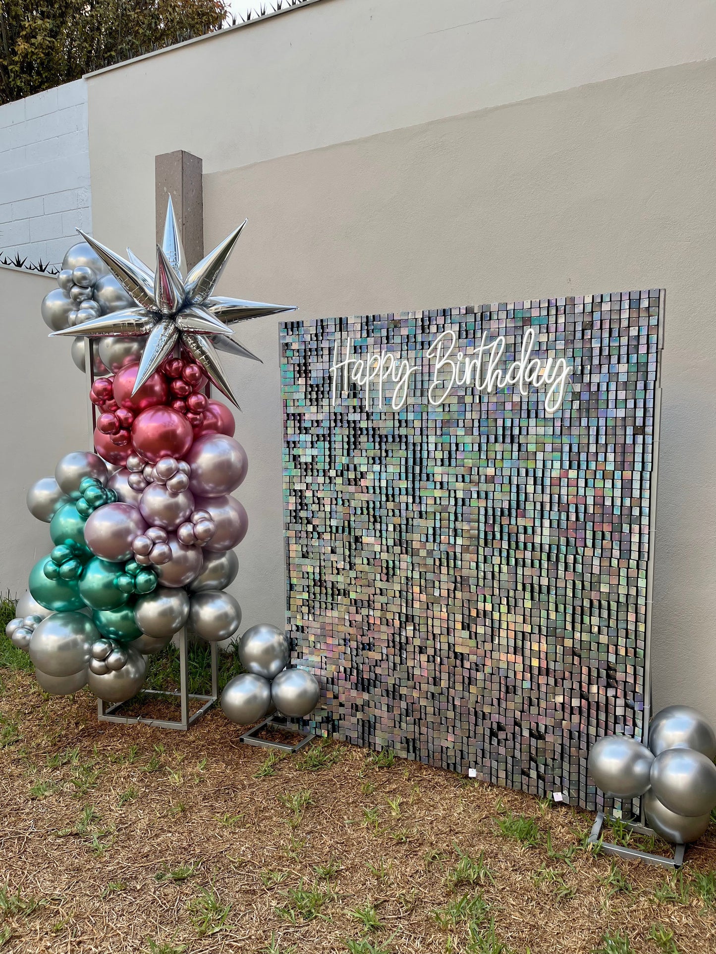 Shimmer Chica + Columna de Globos