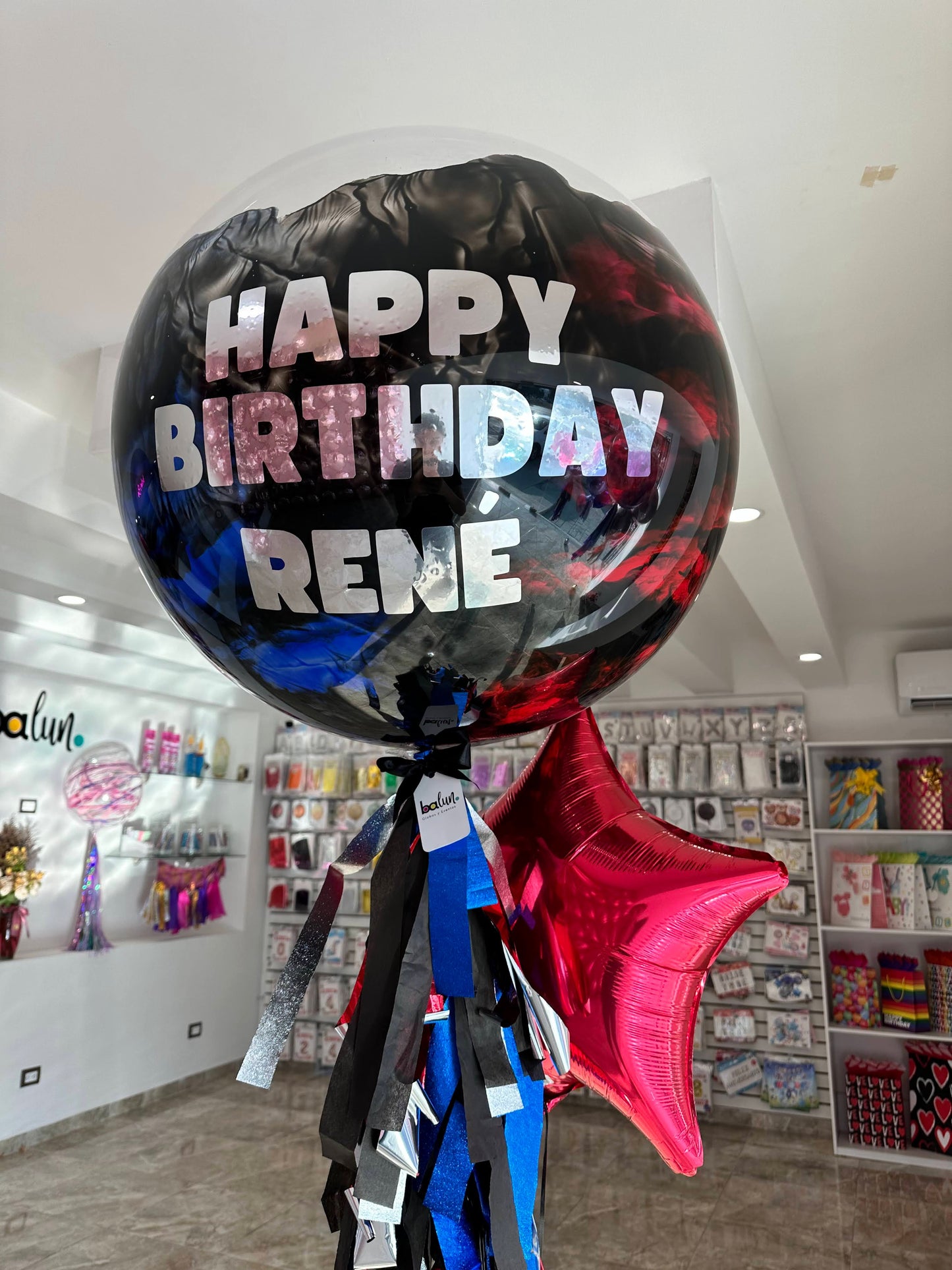 Globo Burbuja + 1 Estrella Metálica