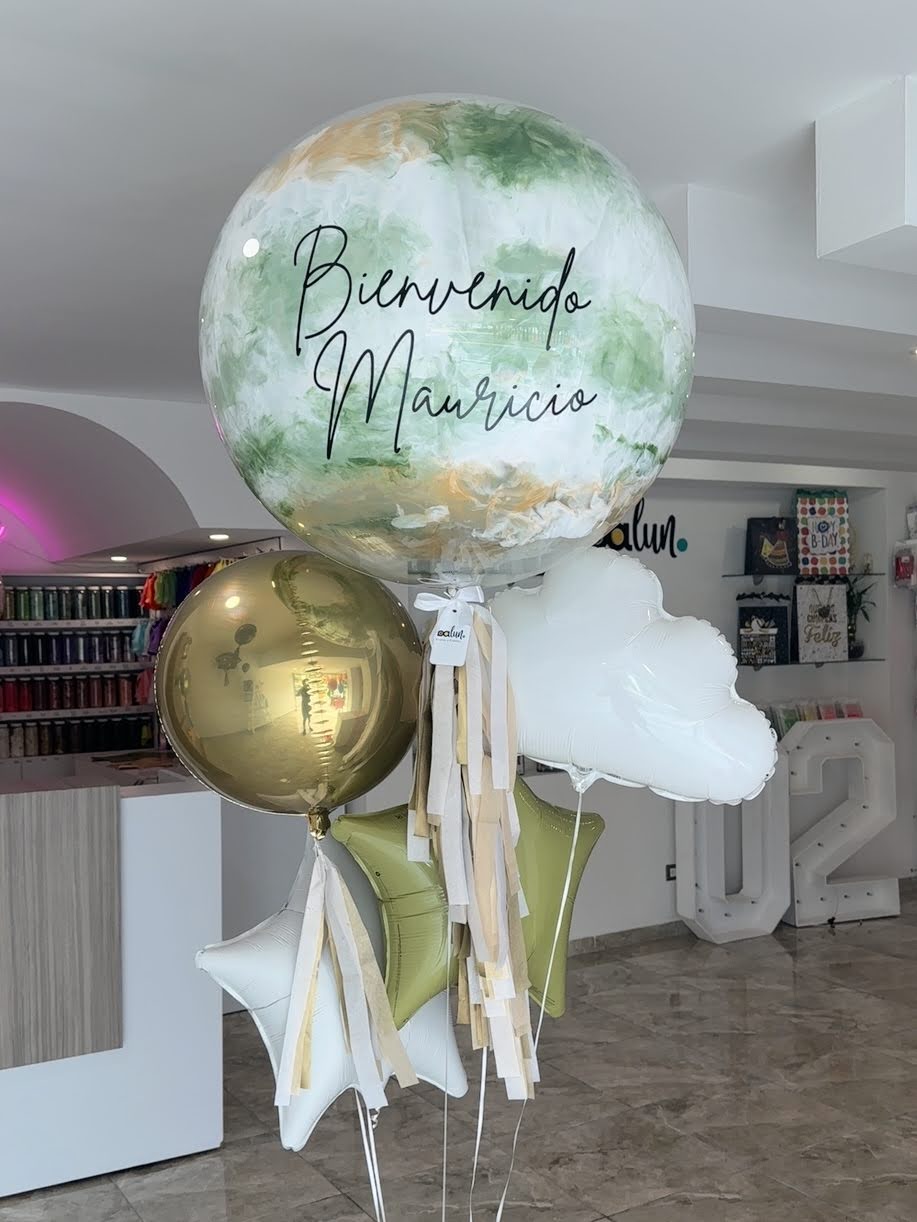 Globo Burbuja + 1 Orbz + 2 Estrella + 1 Nube