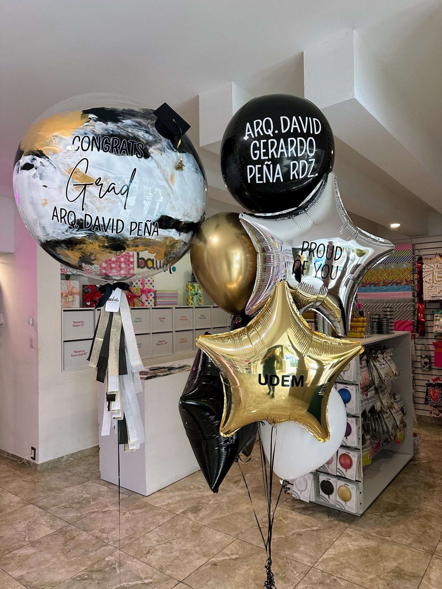 Globo Burbuja+ 1 Orbz + 1 Ramillete de Estrellas y Látex