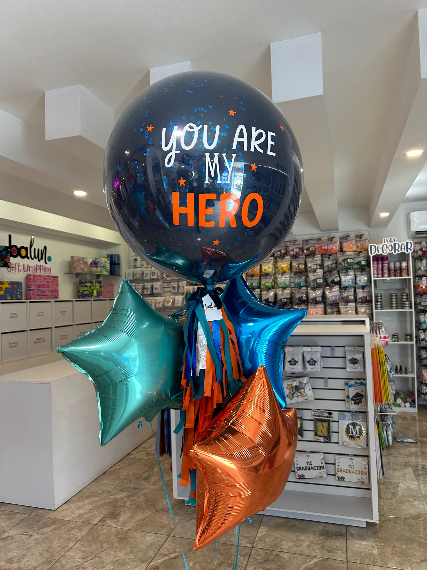 Globo Burbuja con Látex + 3 Estrellas