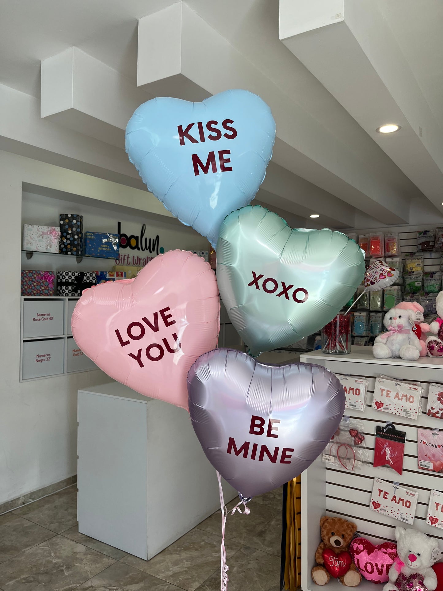 Ramillete 4 Corazones Sweethearts Valentine's Day