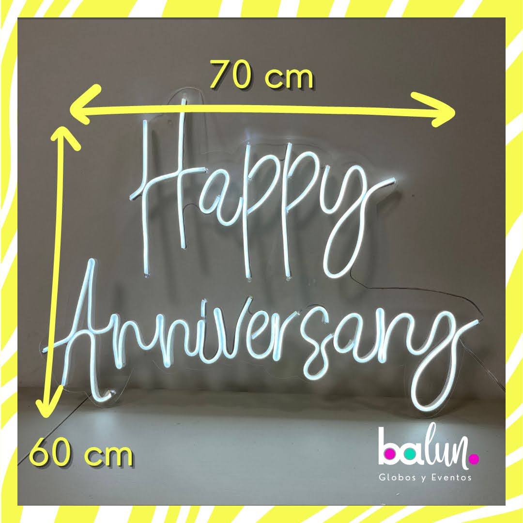"Happy Anniversary" (Renta Letrero Neón)