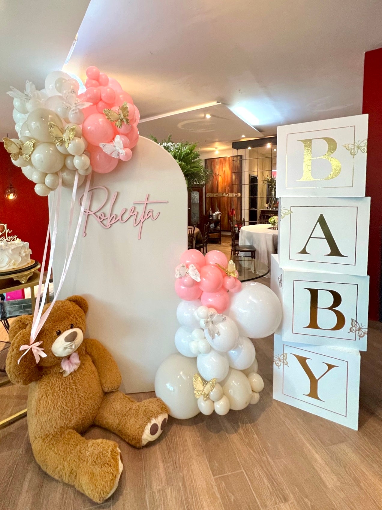 Mampara Baby + Oso + Cubos con Letras