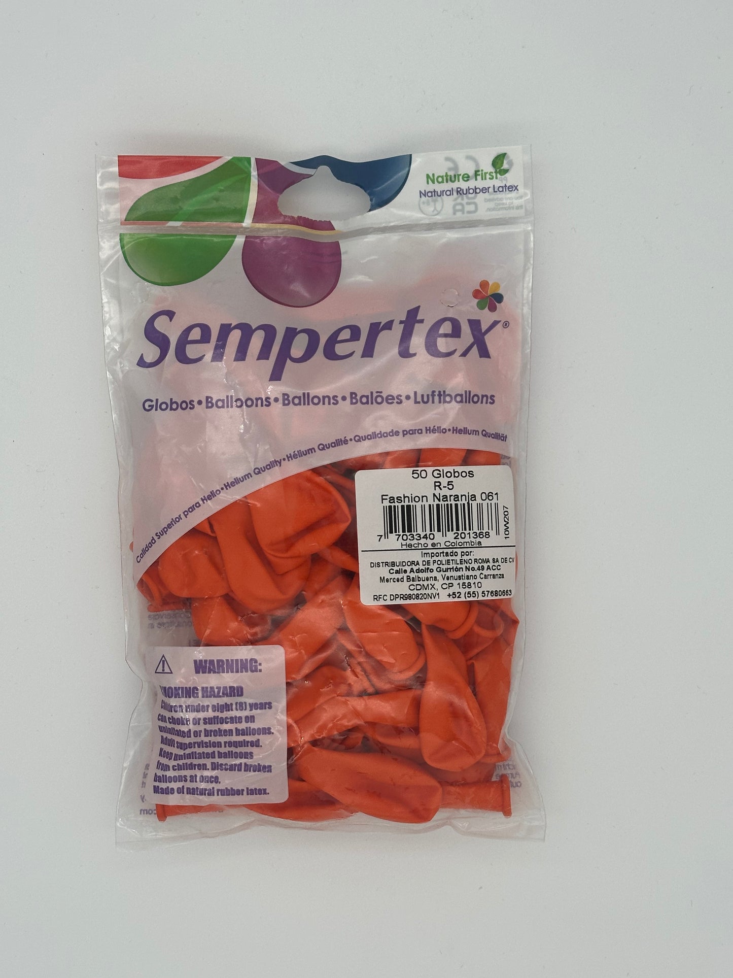 Fashion Naranja 5" (Bolsa 50pzs) Sempertex