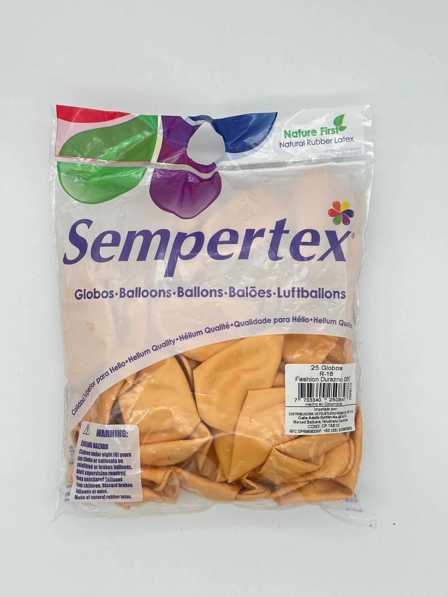 Fashion Durazno 18" (Bolsa 25pzs) Sempertex